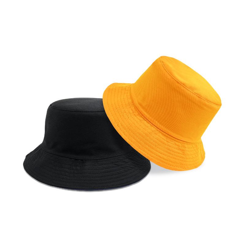 Rodičovský dětský styl Oboustranný rybářský klobouk Univerzální jednobarevný lehký klobouk typu bucket Venkovní ochrana obličeje Malý klobouk proti slunci