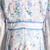 Vintage Court Style Spring and Autumn Women's Neckline Tie Floral Design Long-sleeved Floral Print Dress
