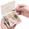 HannaFires Mini Office Stationery Kit Includes Storage Case for Portable and Efficient Work and White 8-Piece - Study,