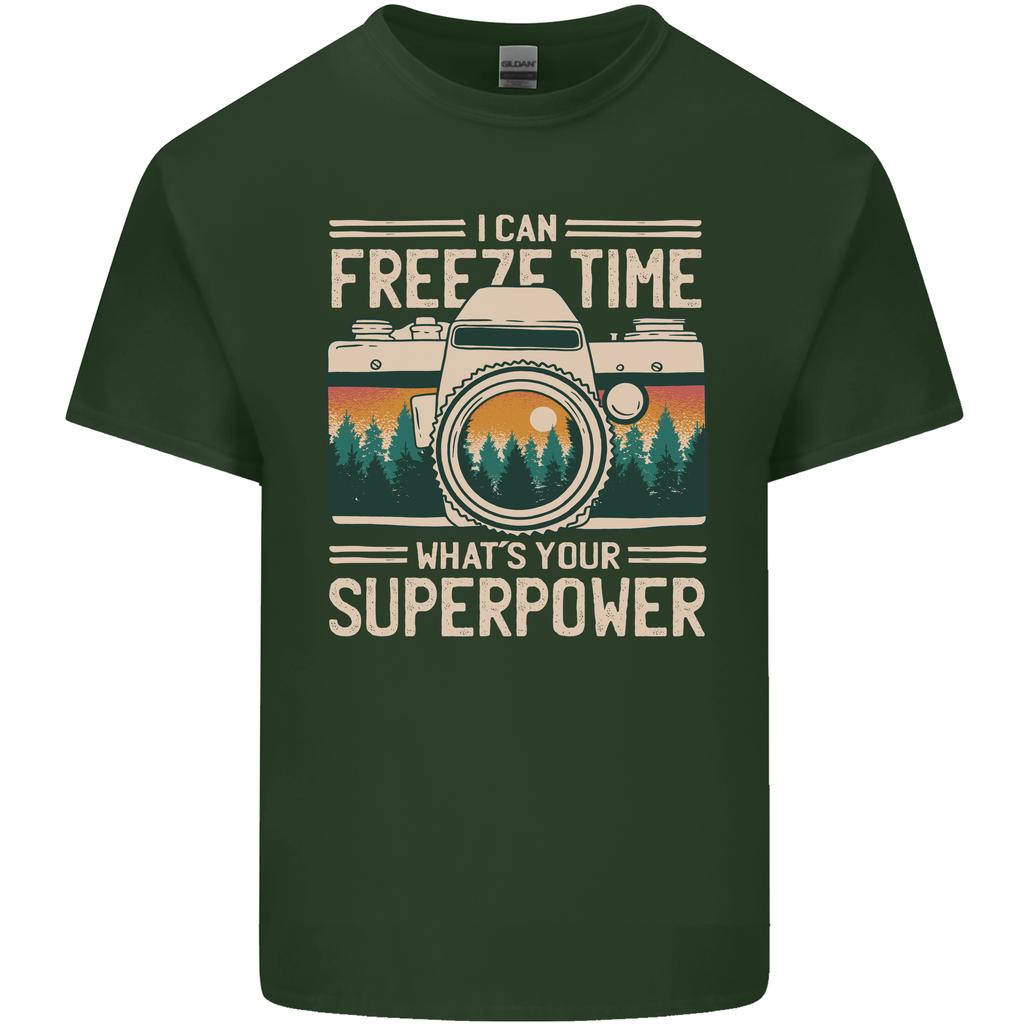 Freeze Time Photographer Photography Unisexs Light Cotton TShirt