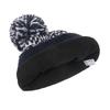 Pom Pom Beanie, Black And Gray Water Resistant Beanie