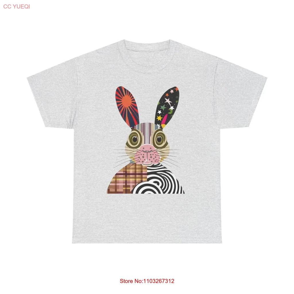 Playful Rabbit T Shirt Fun Cotton Cute Bunny Animal Design Vintage Slightly Designer Clothes Soft Fashion Stylish Unisex