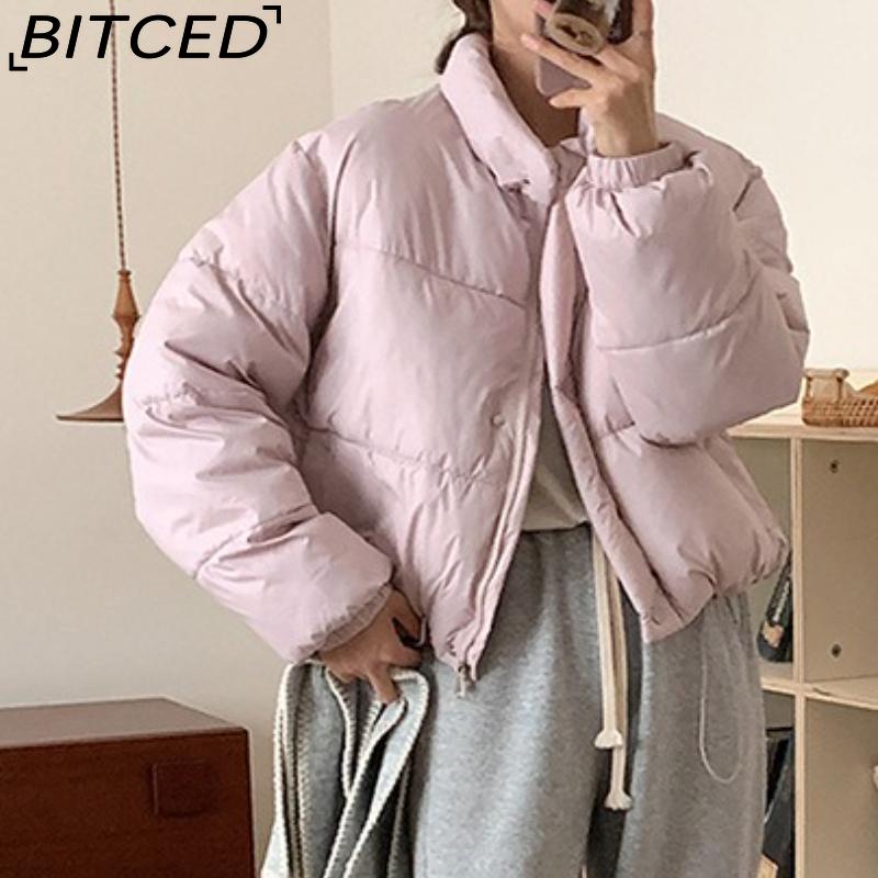BITCED Autumn Women's Urban Casual Puffer Coat Cotton Jacket Fashionable Elegant Outerwear