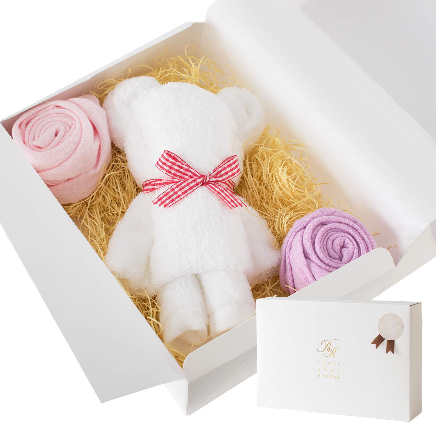 

Bloom Imabari Towel Towel Bear Towel Gift Set Bear Flower Design Cute Towel Gift Set Boxed Made in Japan - & - - - (White)