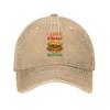 I Love Cheese Burger Baseball Cap Washed Cotton Adjustable Dad Hat Casual Street Style