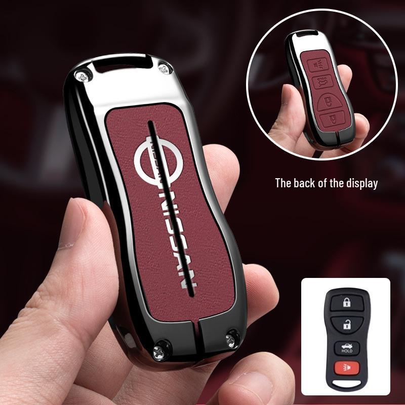 Metal Keychain Cover for Nissan Qashqai, X-Trail, Tiida, Kicks, Murano, Sylphy, Terra
