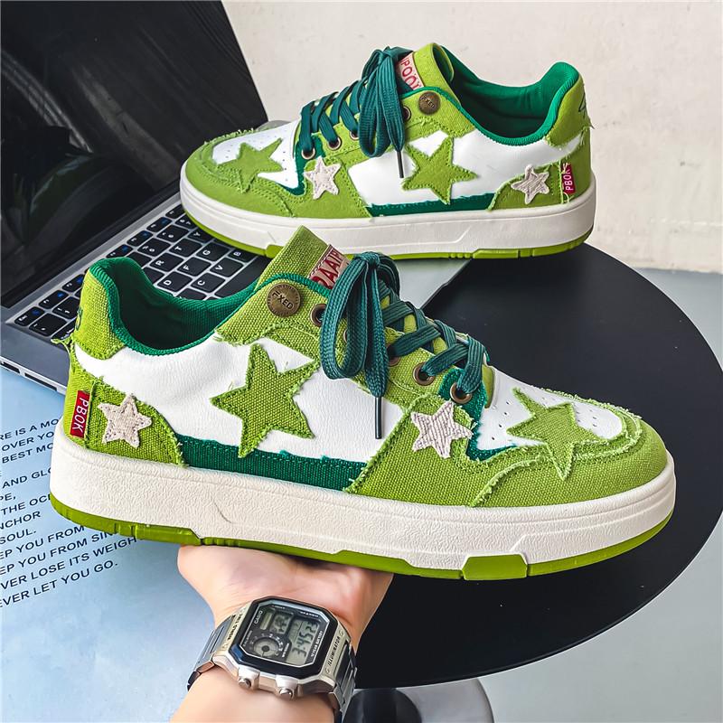 

Мужские повседневные кроссовки со звездным дизайном, дышащие массивные кроссовки для бега для мужчин, роскошные студенческие туфли для скейтборда Tenis Masculino 39