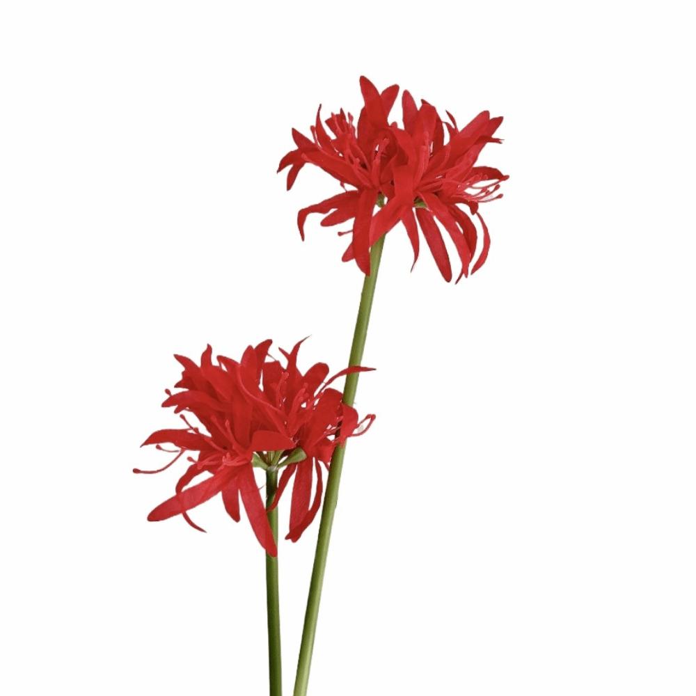 2 Heads Artificial Higanbana Flower Realistic Artificial Silk Flower Party Decorations красный