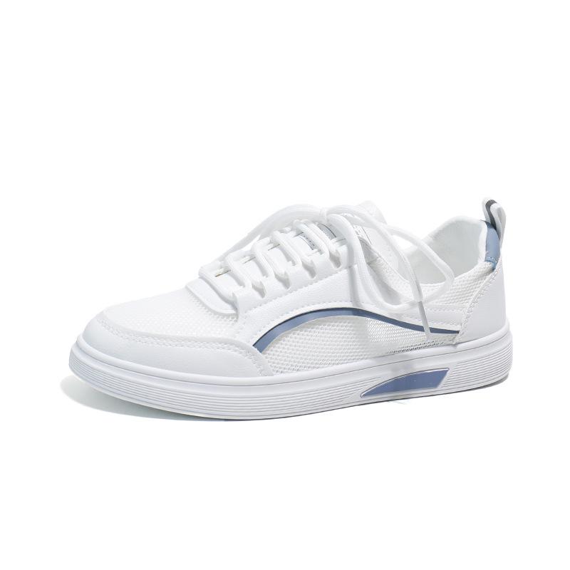 Женская белая обувь лето новая универсальная повседневная сетчатая обувь с вырезами — фото 5