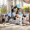 4Pcs Double-Sided Printed Throw Pillow Covers, Cute Kitten With Paw Print Cushion Cases, Cat Lover Decor For Bedroom Living Room