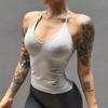 2025 European and American With Chest Pad Yoga Underwear Women Hanging Neck Beauty Back Sexy Shockproof Push up Sports Vest Fitness Underwear