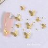 Metallic Silver and Gold 3D Butterfly Nail Art Rivets - Large & Small Pack