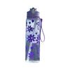 Durable 800ML Water Bottle Bow Flower Printed Leak Proof Straw Cup Large Capacity Plastic Water Cup Travel