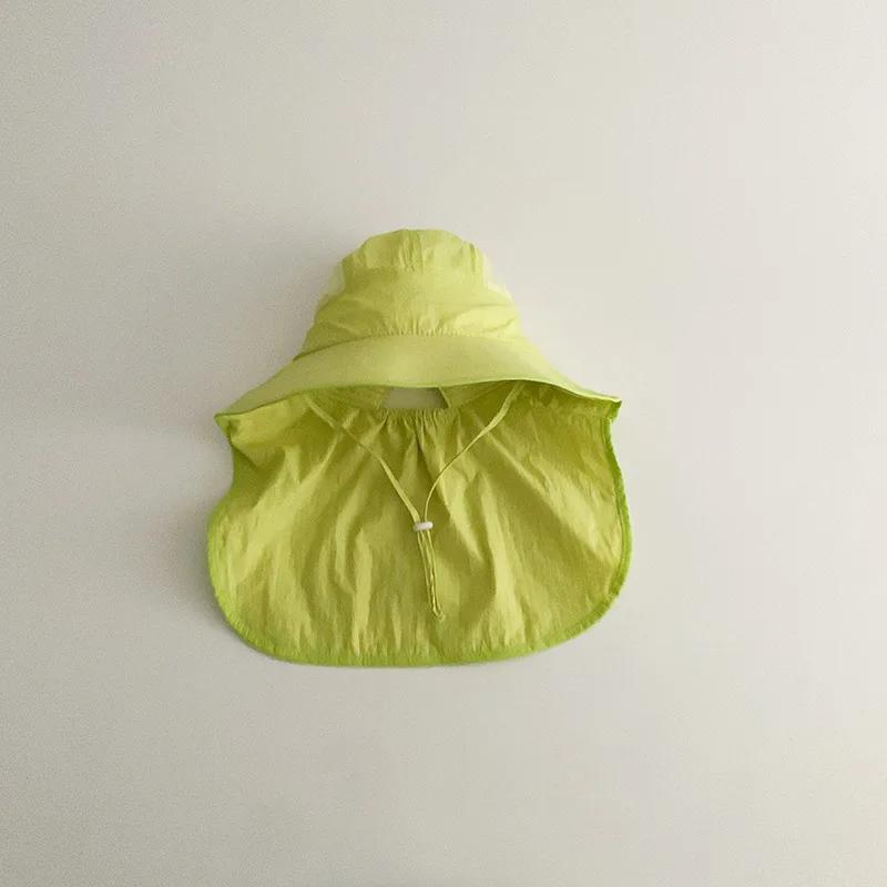 NewThin Sunshade Baby Hat Korean Fashion Candy Color Kids Fishmen Hat Breathable Big Rim Travel Hat Clothes Accessories