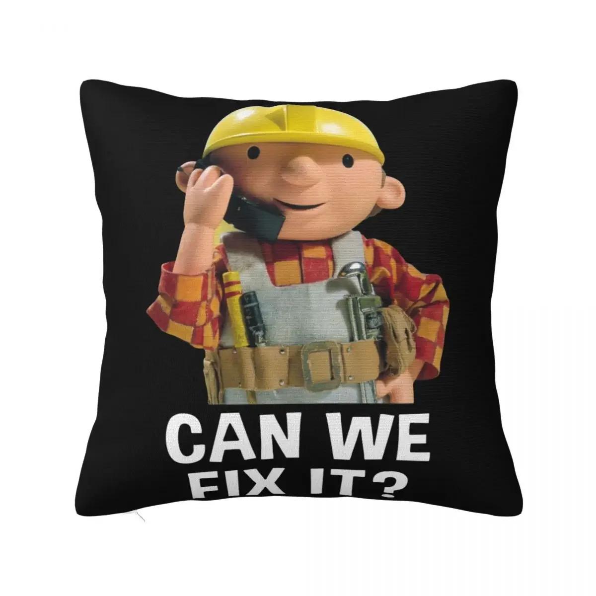 

Bob The Builder Can We Fix It Square Pillow Case Cushion Covers Fashion Polyester Decor Pillowcover for Home x 66x66cm