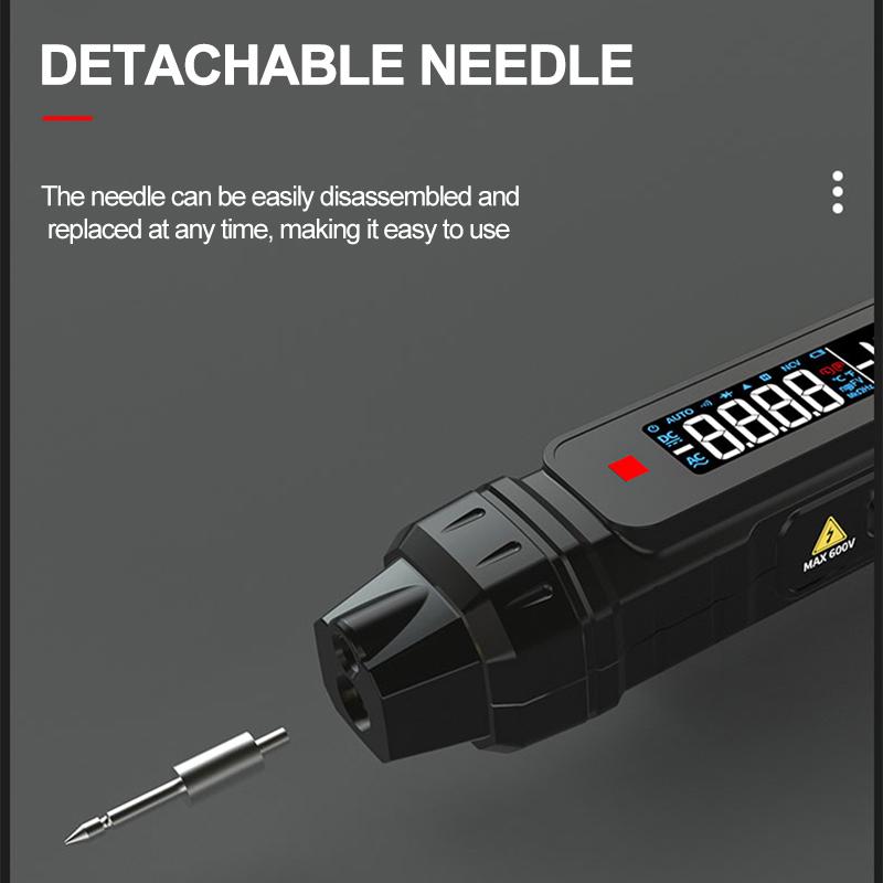 2-in-1 Pen Digital Multimeter 4000 Counts Professional Meter AC/DC Voltage Diode NCV Tester Smart Recognition Startup Test Tool