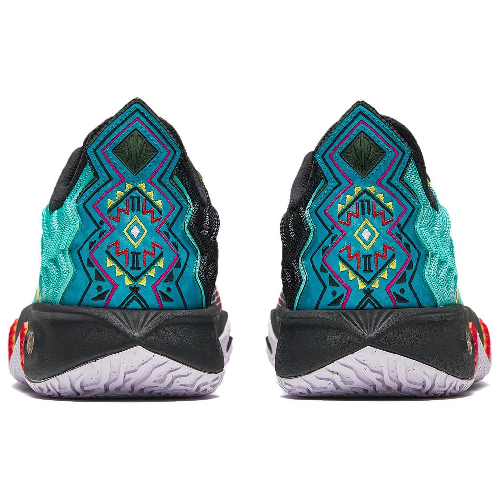 New Anta KAI 2 Cushioning, Slip Resistant, Abrasion Resistant, Rebound Low Top Basketball Shoes Men's Green Black Blue 112531111S-2
