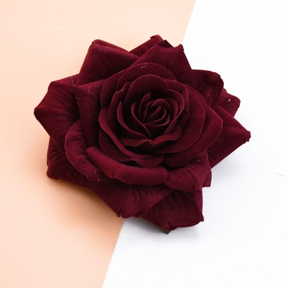 Real Touch Artificial Roses Flowers 10CM Fake Flowers Silk Roses Head  Party Wedding Decor