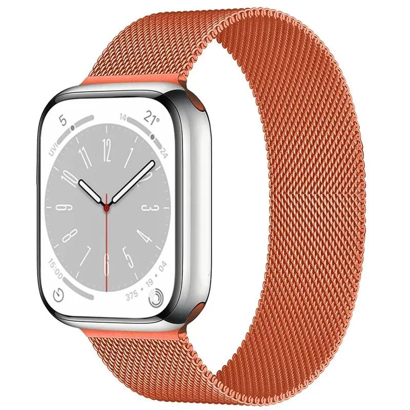 Magnetic Loop Strap For Apple watch Band 44mm 40mm 45mm 41mm 42mm 38mm Stainless Steel Bracelet iWatch Series Ultra 9 8 SE 7 6 5