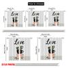 2pcs 2D Flat Printing Curtain Love Coffee Cups Polyester Without Electricity Birthday Party Perfect for Outdoor Holiday