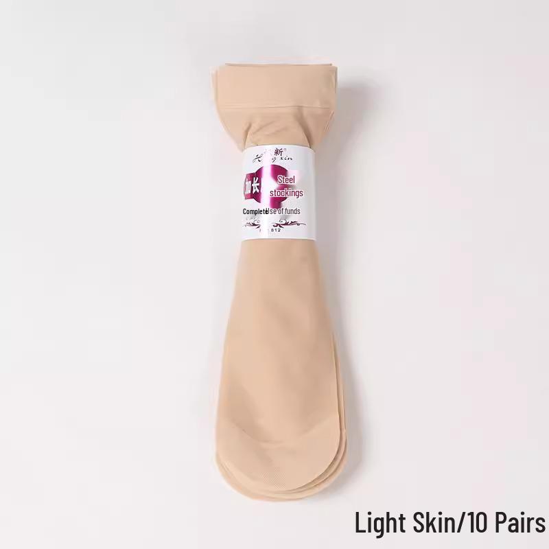 Unisex Mid-Calf Anti-Snag Extra Long Thin Steel Stockings for Spring, Summer, and Autumn
