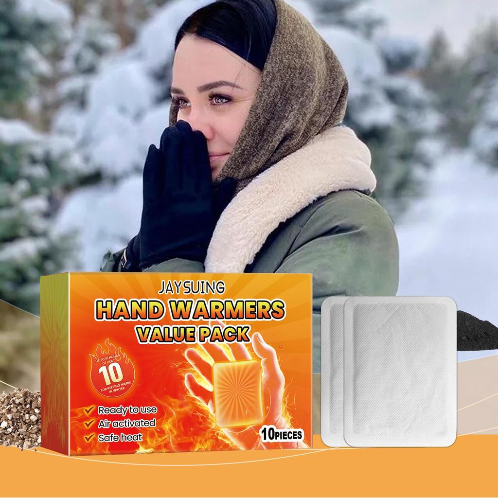 Jaysuing Portable Heat Pads Self-heating for rapid warmth and cold protection Long-lasting warmth Suitable for full-body use 10 pieces