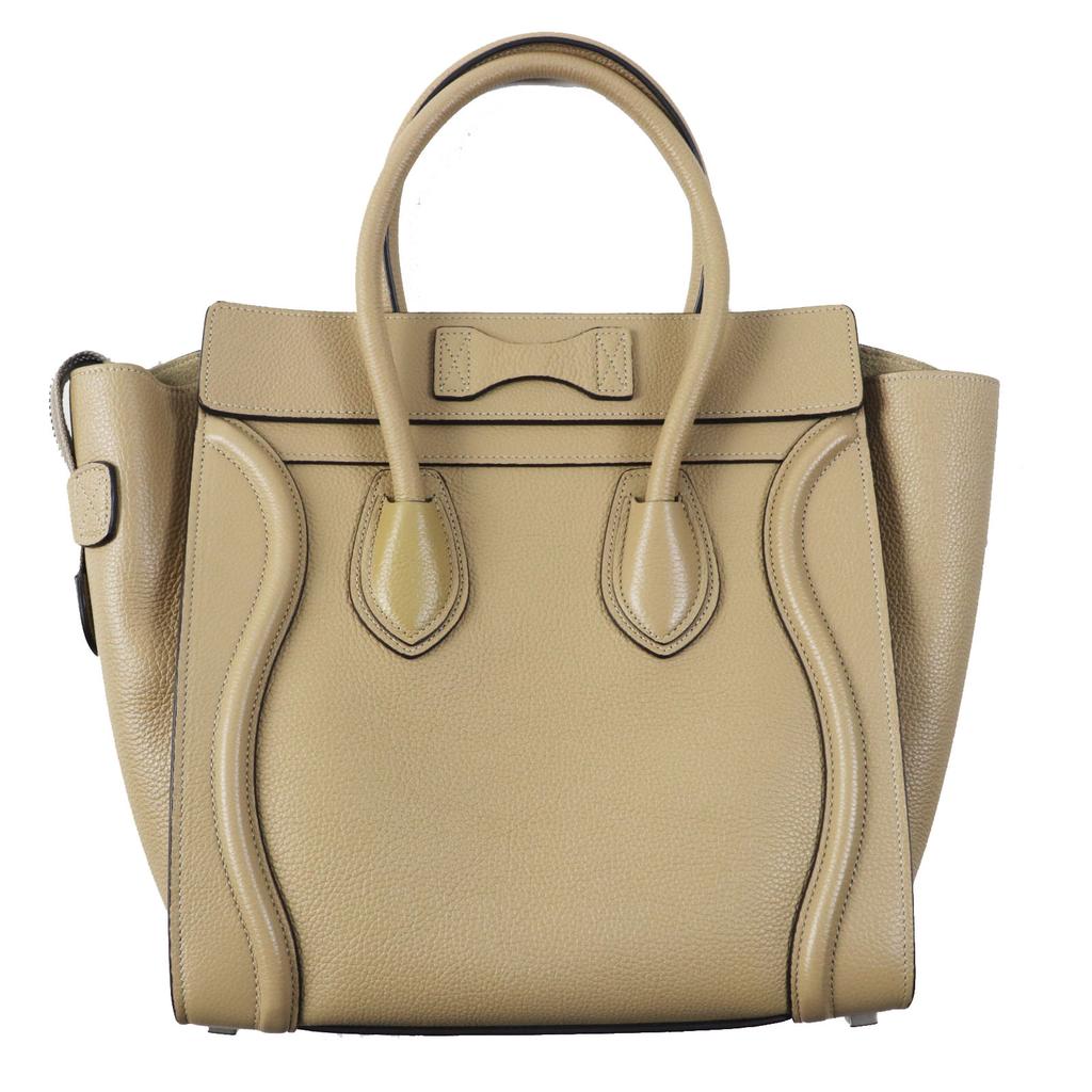 Excellent CELINE Handbag Luggage micro shopper Calfskin Women 18979 Used