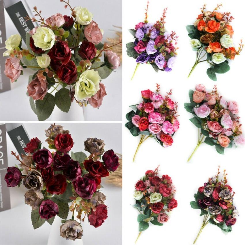 Buy Artificial Flowers Decorative Fake Flower Hanging Plants Silk Small