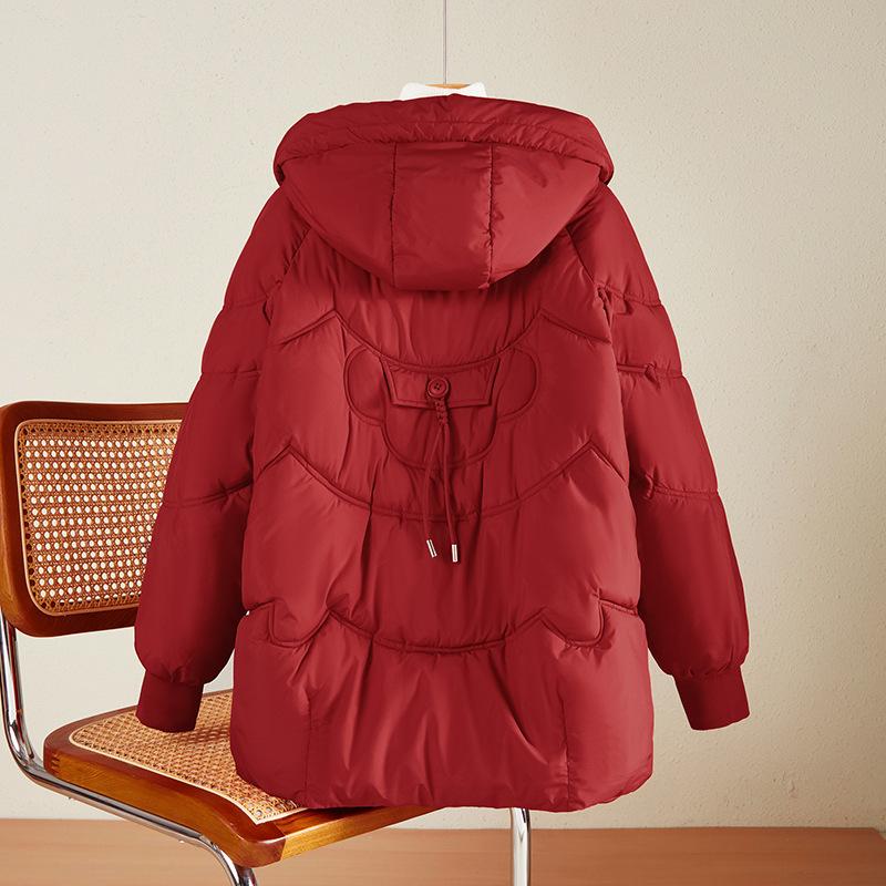 Women's Down Cotton Cotton Jacket Versatile Elegant Warm Ladies Outerwear Fashion Advanced Thick Lady Winter Parka Coat
