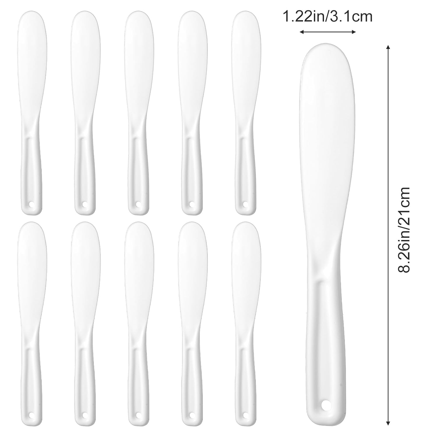 10 Pcs Plastic Cosmetic Spatula, Reusable Makeup Spatula Mask Mixing Spoon Scoops Beauty Spa Makeup Tools Face Mask Applicator for DIY Cream Lotions