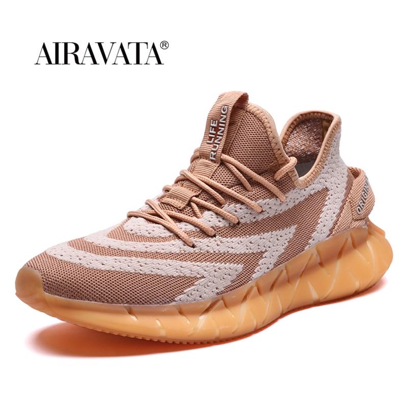 

Мужская мода обувь для спорта на открытом воздухе светоотражающие шнурки кроссовки для бега и ходьбы спортивная обувь 44 коричневый