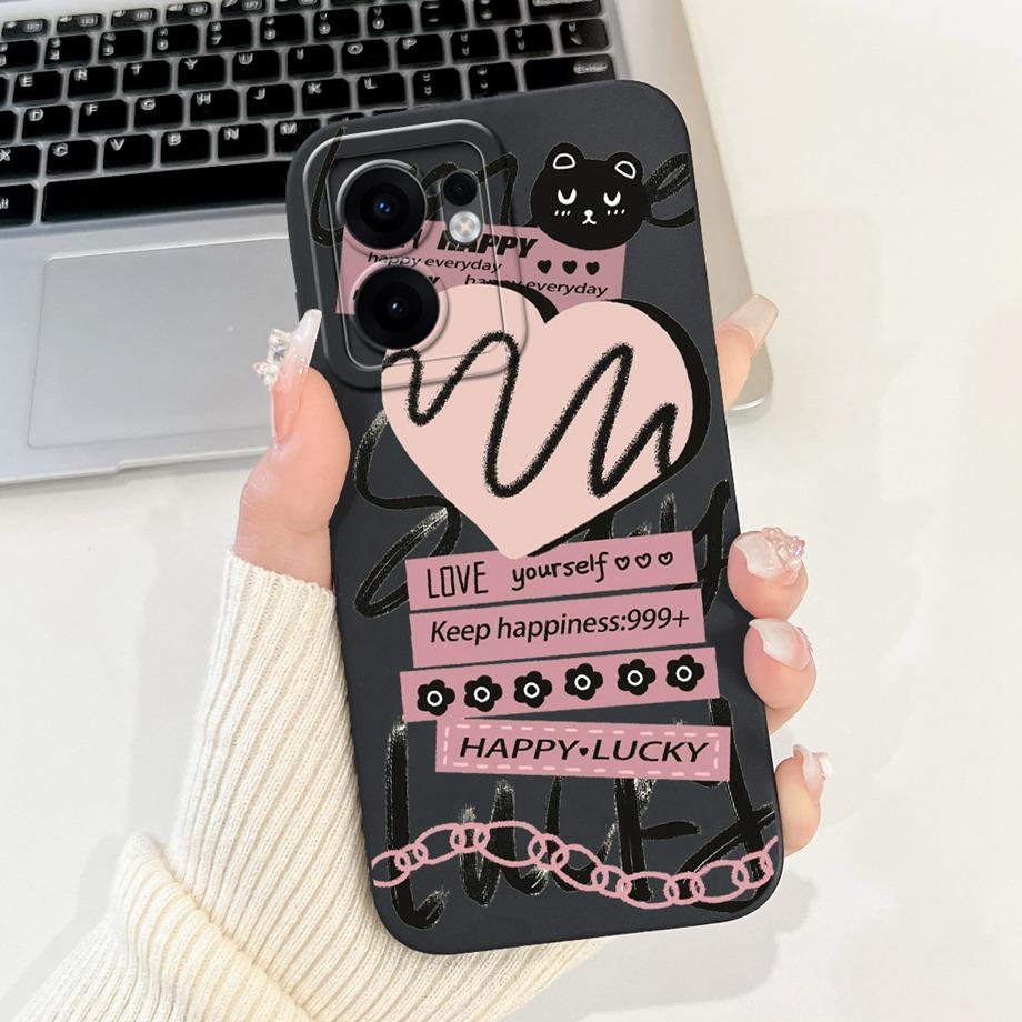 For Oppo Reno13 / Reno13F 4G 5G / Reno 13 Pro Phone Case Soft Smooth Silicone Capa Moon Night Artistic Marble Printed Back Cover