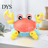 Ornament Electric Crab Toy Light And Music Battery Powered Pull String Cute Walking Laterally Educational Interactive Toys Boys Girls Cartoon Glowing