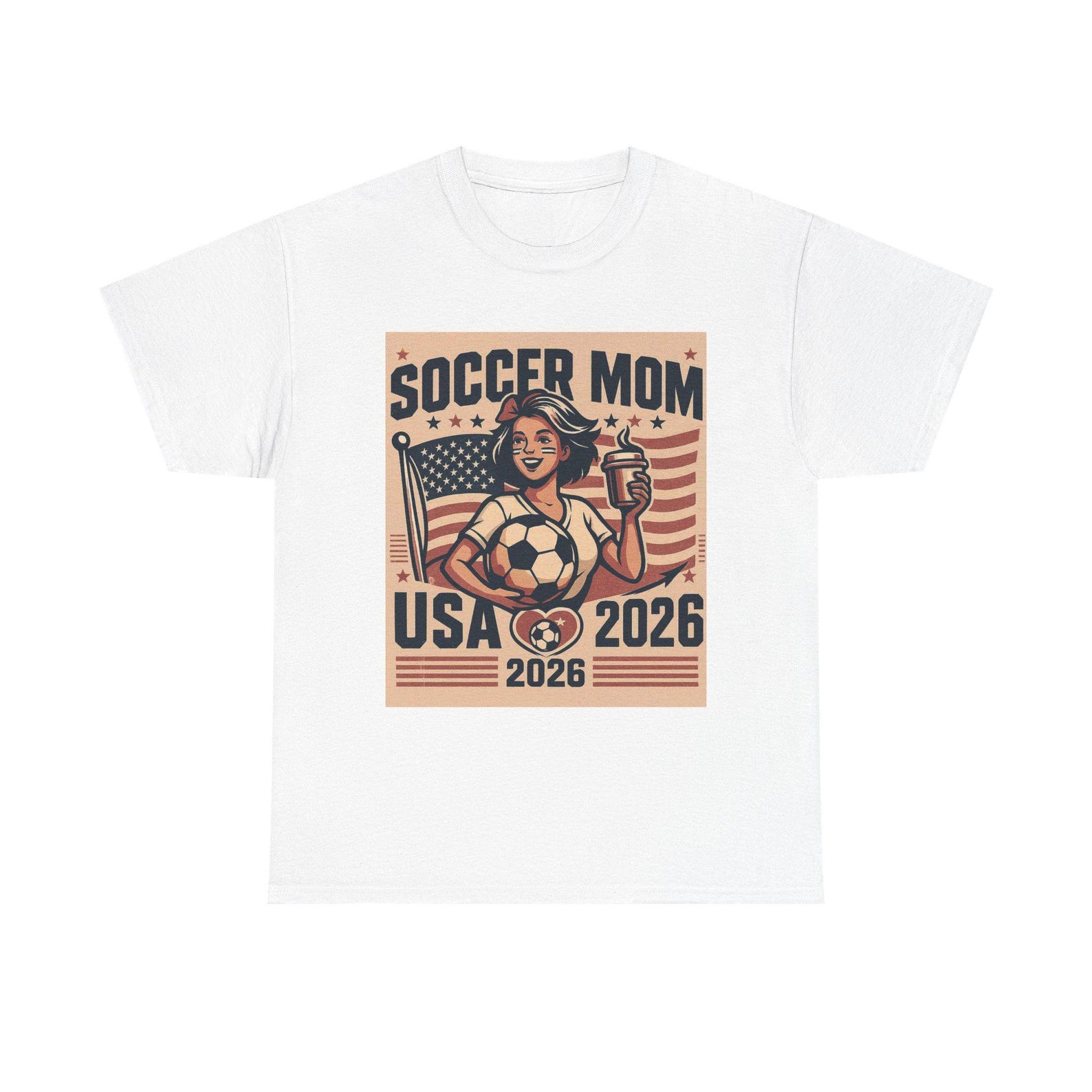 Soccer Mom USA 2026 T-Shirt | American Flag Soccer Ball Design7/ world cup 2026 america XL