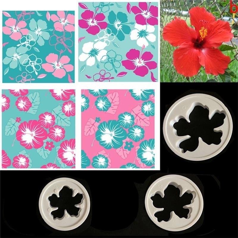 4pcs /3pcs Peony Flowers Cake Fondant Plunger Cutter Decorating Mold Sugarcraft Baking b