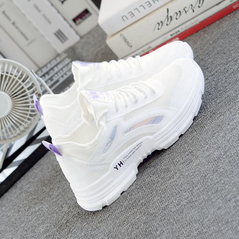 Summer Summer White Shoes Women's Summer Breathable Foreign Gas Flat Bottom Student Mesh Shoes Women's Breathable Mesh