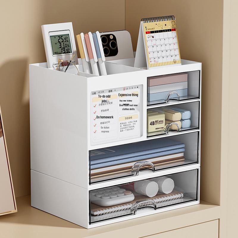 Minimalistischer Schreibtisch-Stifthalter und Aufbewahrungsbox - Großes Fassungsvermögen, Multifunktionaler Schreibtisch-Organizer für Schüler und das Büro.