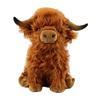 Plush Highland Cow Doll Snuggling Hugging Sofa Ornament Birthday Gifts Teens brown