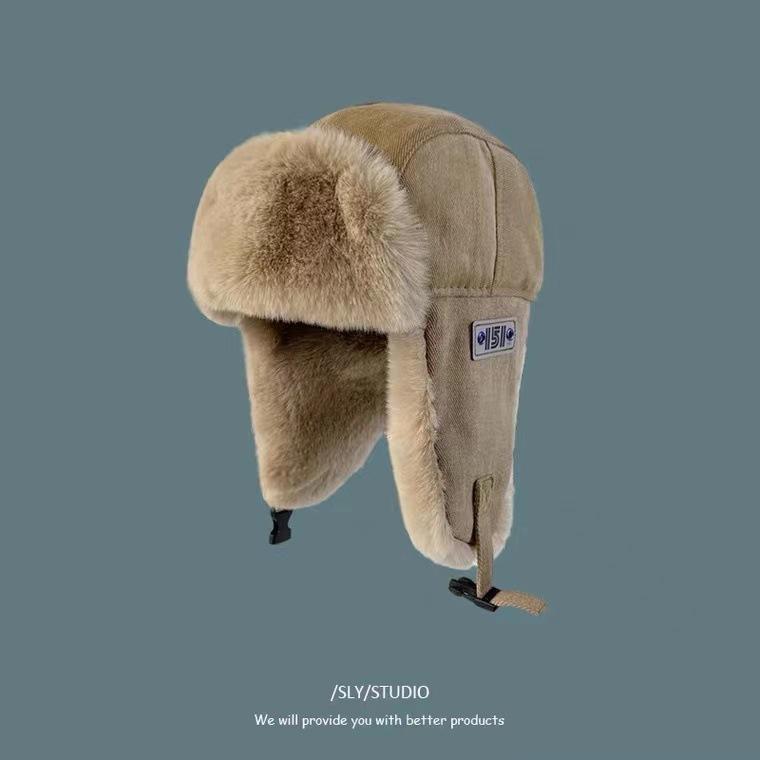 New Bomber Hat Thick Warm Fur Winter Cap for Men Women Earflap Pilot Hat Outdoor Ski Russian Fashionable Male Female Beanie Hat