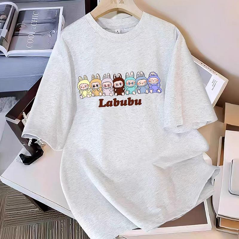 

Горячая футболка с принтом LaBuBu для женщин, популярная футболка с коротким рукавом для мужчин и женщин, парный наряд, топ 6XL