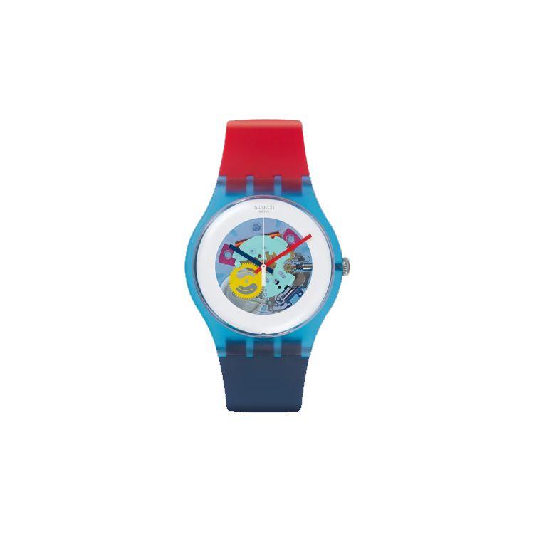 Swatch Color My Series Quartz Movement 30M Water Resistant Watch Unisex Watches SUOS101 Skeleton Dial