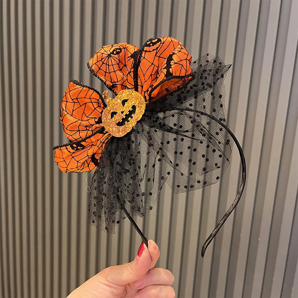 Fashionable Halloween Elements Pumpkin Hairband Single Piece Multi-Color Cute Girls Halloween Gift