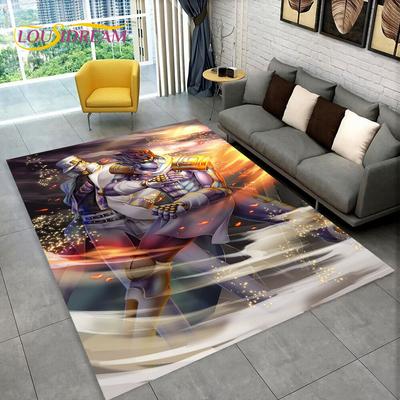 Anime Jojo's Bizarre Adventure Teppich, Teppich für Wohnzimmer, Schlafzimmer, Sofa, Fußmatte, Dekoration, rutschfeste Bodenmatte für Kinderspiele