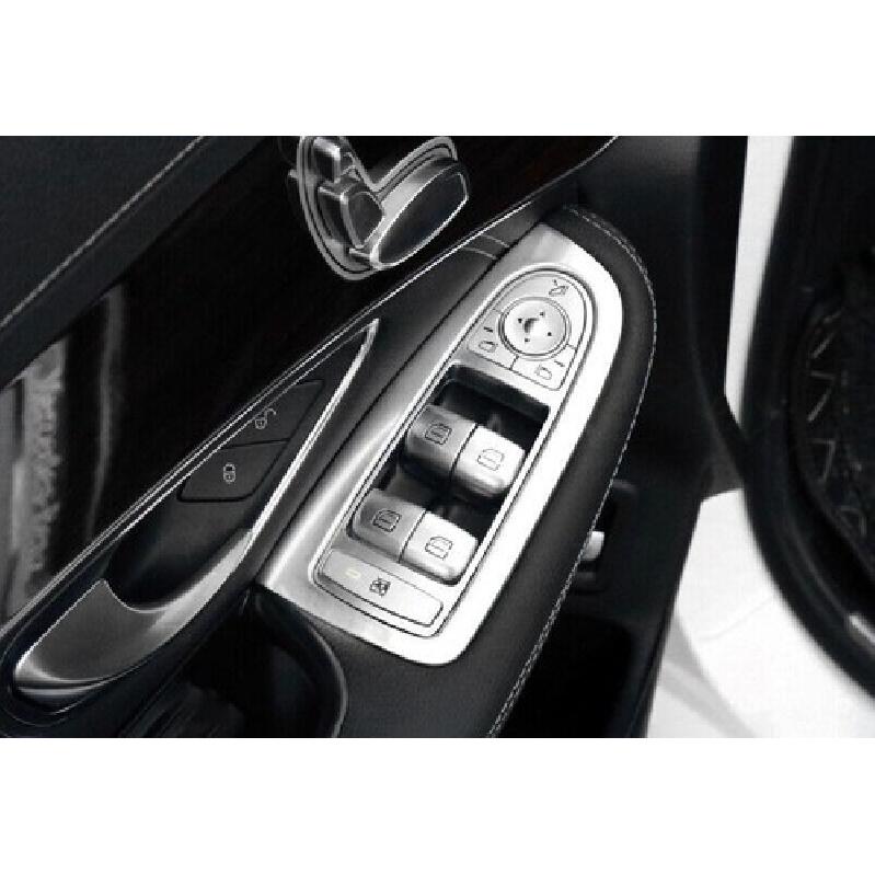For Mercedes-Benz GLC 2016-2021 Steel Silver Window Lock Lift Panel Trim Frame