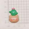 100 Kawaii Cartoon Flower Potted Cactus Cabochon Resin for Jewelry Making DIY Earrings Pendants Accessories Dollhouse Craft Deco
