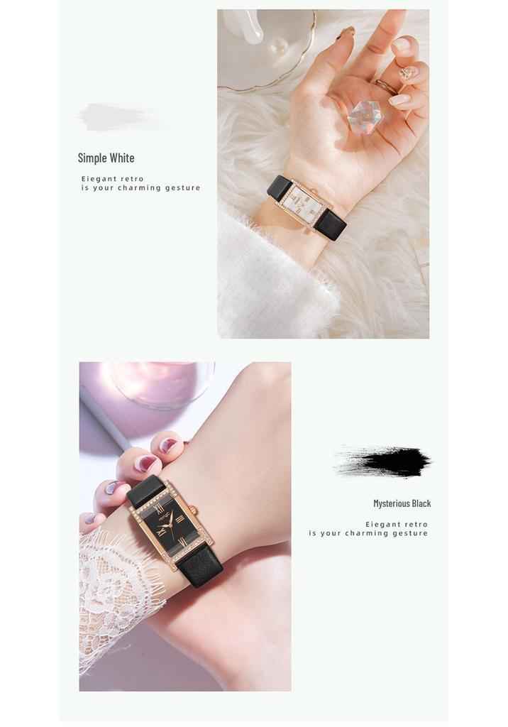 C001 New Arrival Women's Diamond-Studded Luminous Waterproof Watch - Fashionable Ins Style