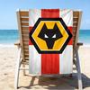 Strandtuch mit Aufdruck des Wolfs-Teamemblems, superweiche Mikrofaser, perfektes Geschenk zum Geburtstag, für Pool, Strand, Reisen, für Familie und Freunde