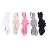 2Pcs Round Thick Rope Laces Polyester Cotton Solid Color Laces 0.8Cm Diameter 120/140/160Cm Length Bold Shoelaces