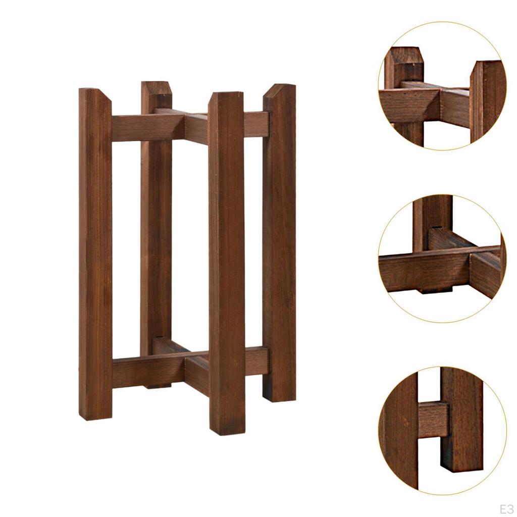 Corner Plant Stand Flowerpot Display Rack Easy to Use Non-slip Wood Stable Planter