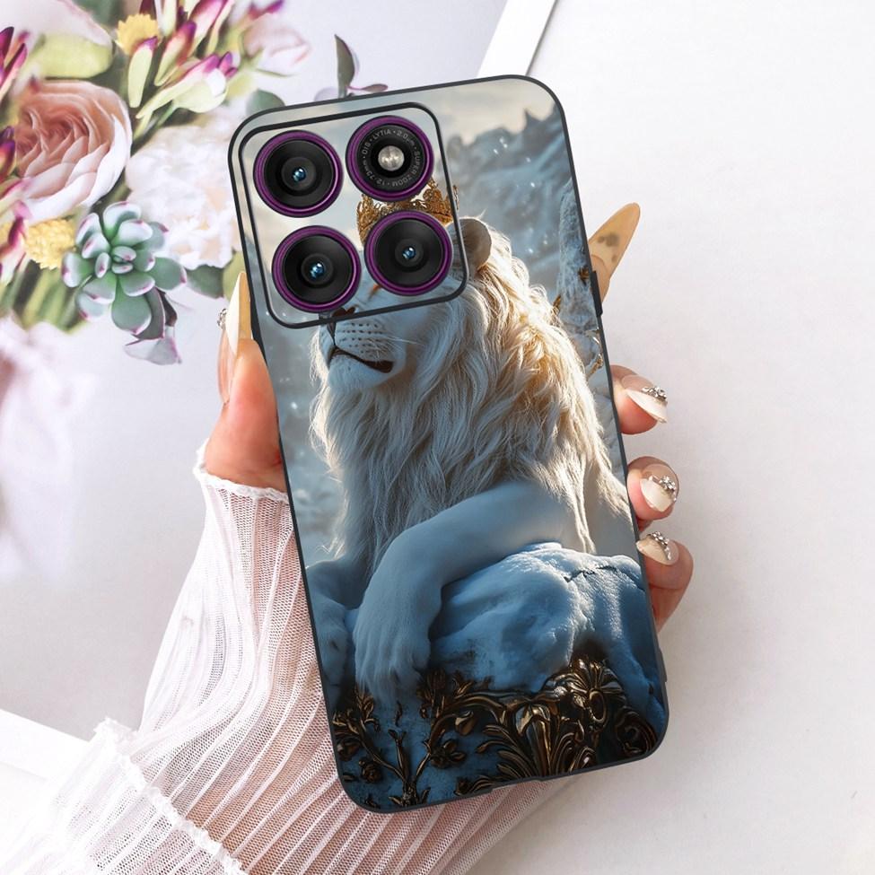 Case For Motorola Edge 60 Pro Cover XT2507-1 Fashion Cute Cat Funny Painted Bumper For Moto Edge 60 Pro Casing